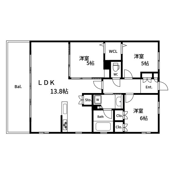 クリオ大島サザンプレイス 間取り