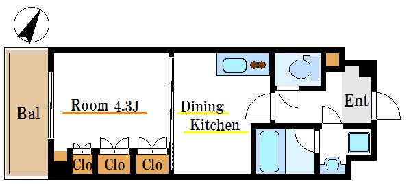 クラスタ越中島   間取り