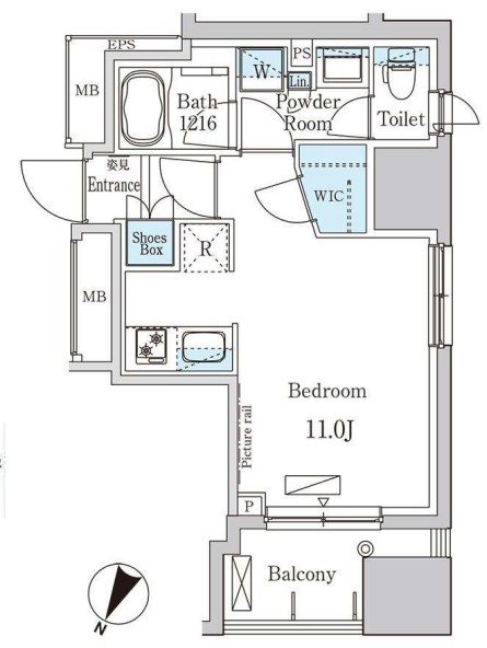 パークアクシス小伝馬町   間取り