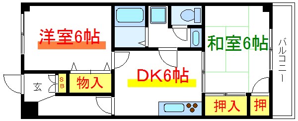 コーポフジクラ  間取り