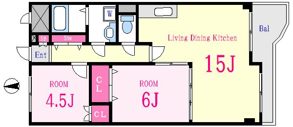 プワソンルージュ 間取り