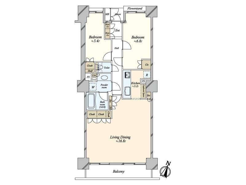パークタワー東京クラルテ　ステーションフロント 間取り図