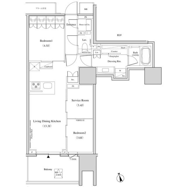 ザ・パークハビオ北千住 間取り