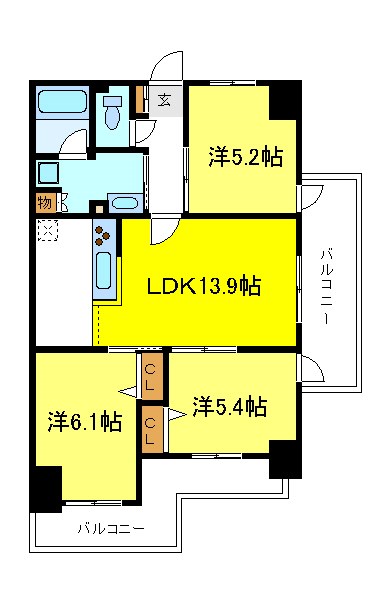 クロスレジデンス東十条 間取り図