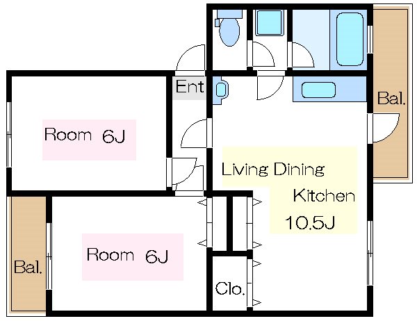 コーポ近江屋2 間取り図
