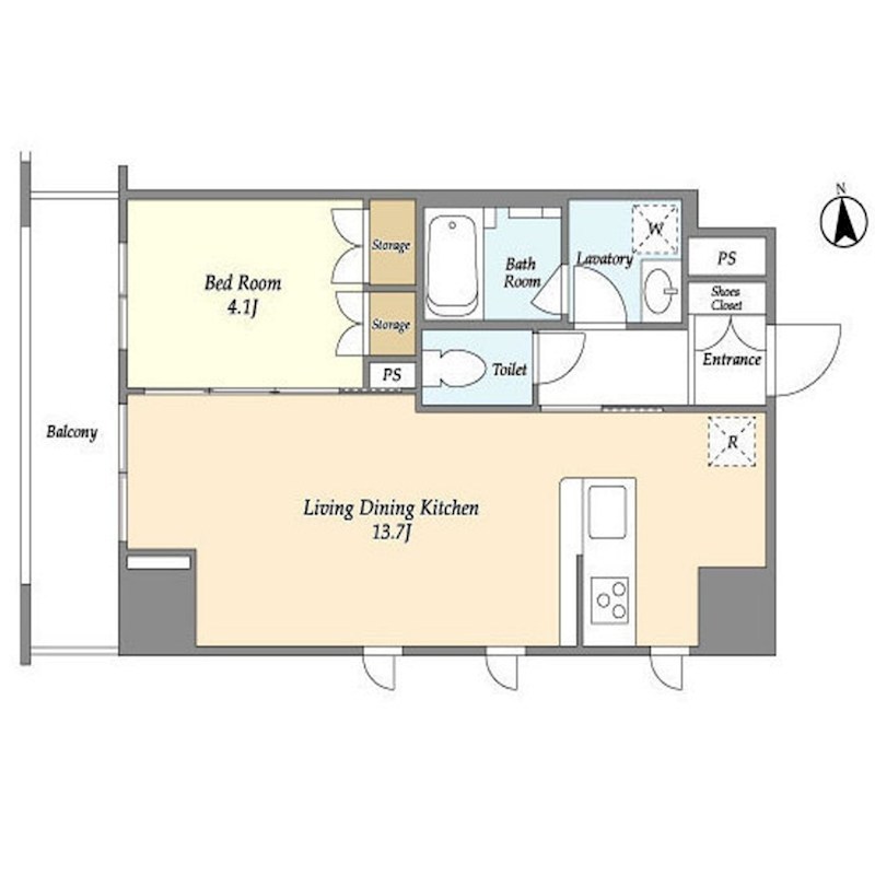 ヴェルメリオ本所 202号室 間取り