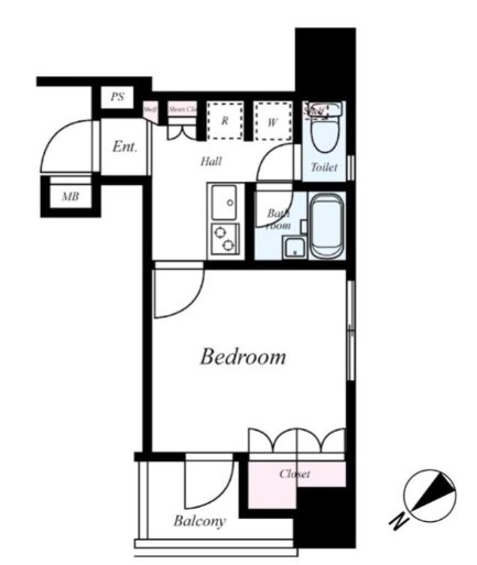 プレールドゥーク八丁堀  間取り