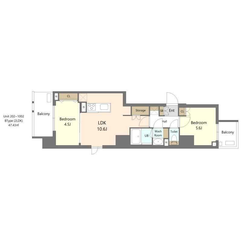 S-RESIDENCE浅草diverse 間取り図