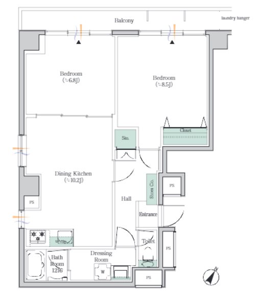ブルックサイド水天宮前  間取り