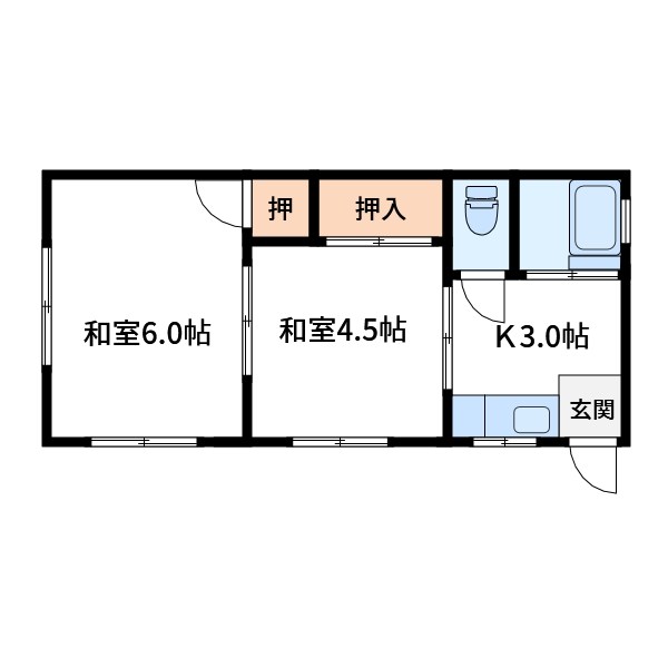 佐野南荘 201号室 間取り