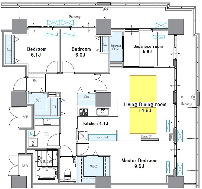 ロイヤルパークスタワー南千住 間取り図