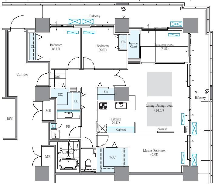 ロイヤルパークスタワー南千住 間取り