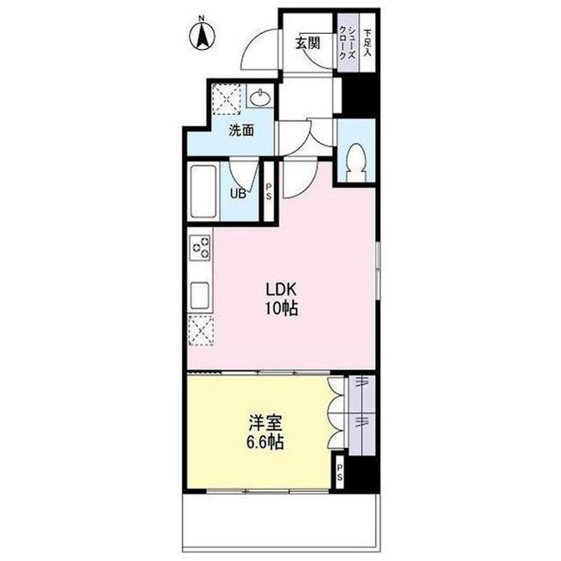 スカイタウン押上 405号室 間取り