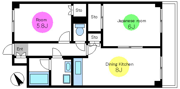 クレール西ヶ原  間取り図