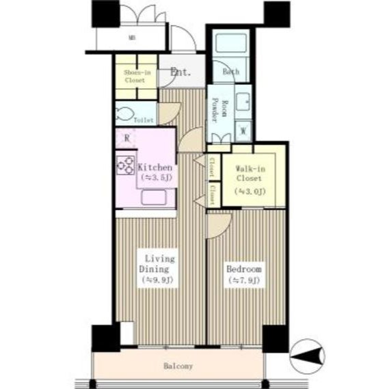 イーストコア曳舟二番館 3910号室 間取り