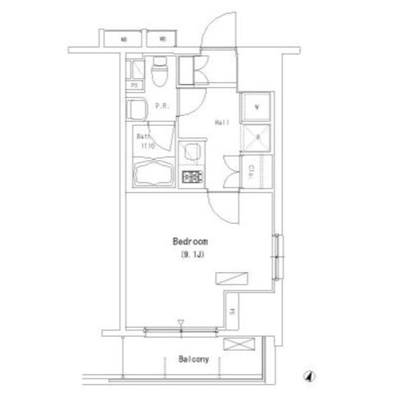 パークアクシス押上 801号室 間取り