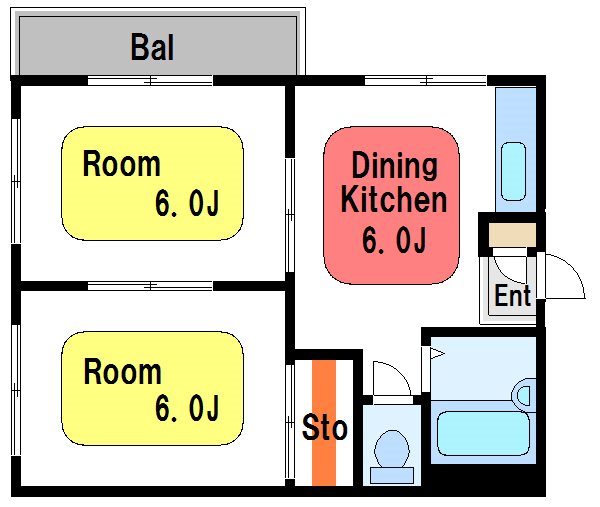 ツインタワーズイン 202号室 間取り