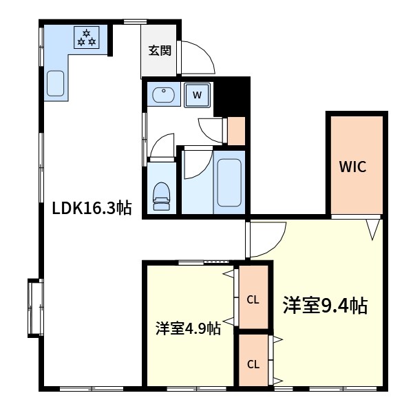 クレスト磯野 間取り