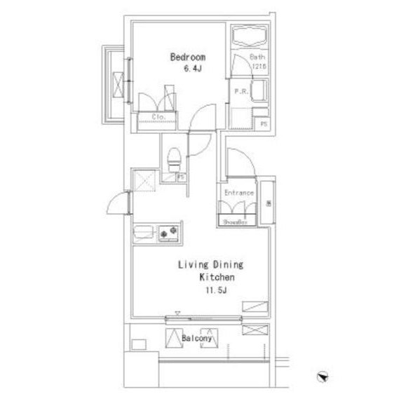 パークアクシス押上 805号室 間取り