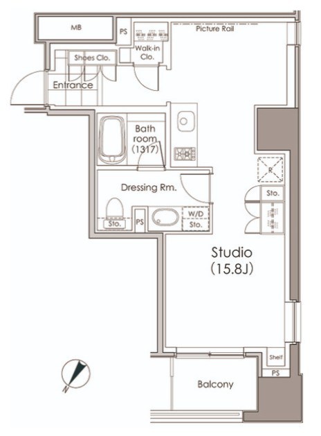 パークハビオ水天宮前 間取り