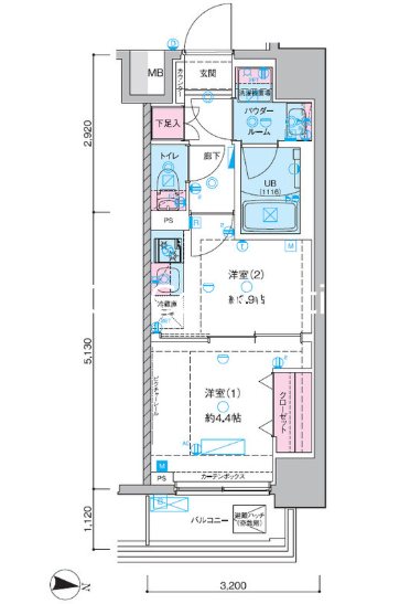GENOVIA木場Ⅱ 間取り