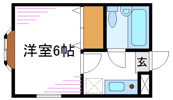ビックフラットⅡ 103号室 間取り