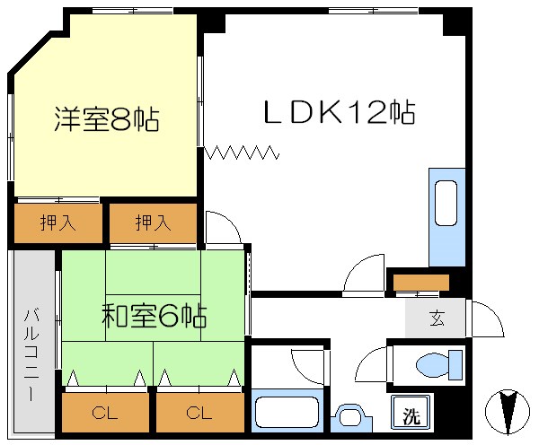 市川ハイムⅢ 間取り図