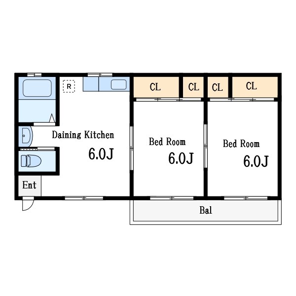 前波コーポ 間取り図