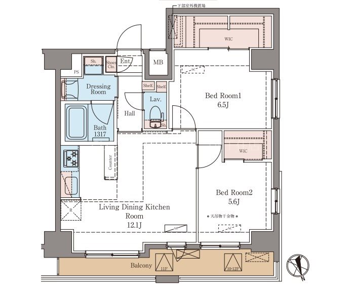 ラグゼナ北千住  間取り