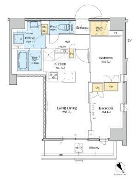 プラウドフラット清澄通り 間取り