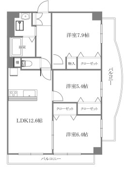 グロリア参番館 間取り図