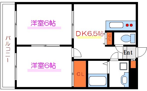 コーポ昭喜Ⅱ 間取り図