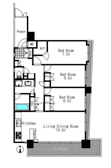 ニューシティアパートメンツ西大島 間取り