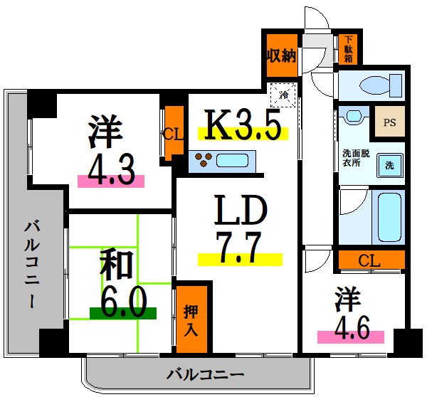 ラクテイ秋田 間取り図