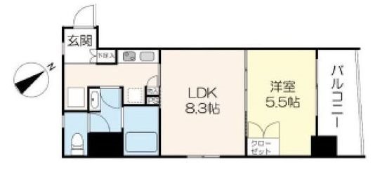 Ｌｅｇａｂｅｎｅ八丁堀（レーガベーネ八丁堀） 間取り図