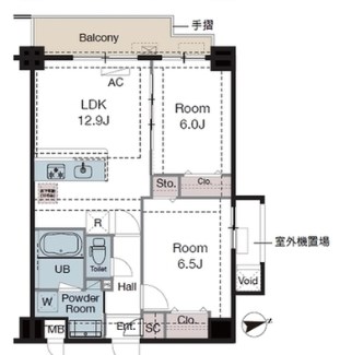 ラグゼナ東陽町 409号室 間取り