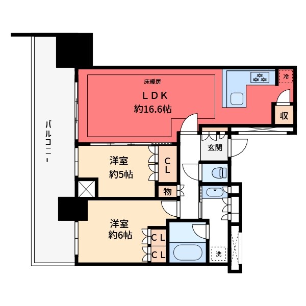 プラウドタワー小岩ファースト 間取り図