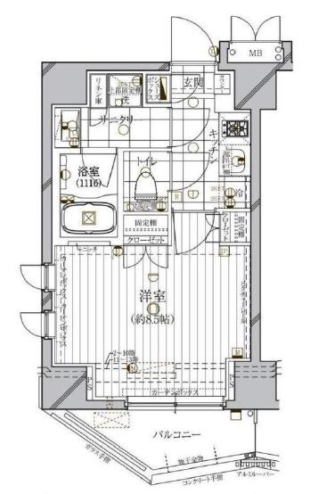 レガリス木場ステーションフロント 間取り図