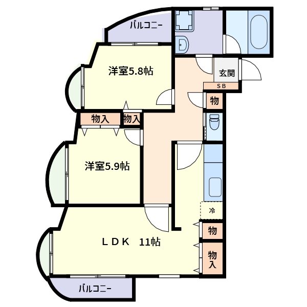 レジデンス竹の塚 間取り