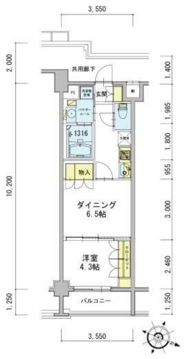 デュオステージ東十条 間取り