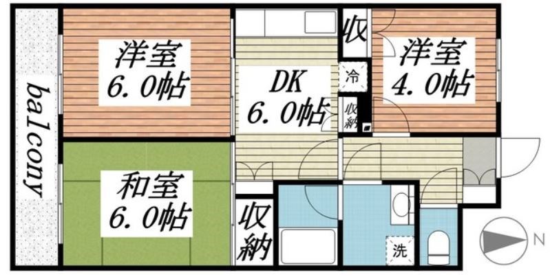 メゾンゴセキ  間取り