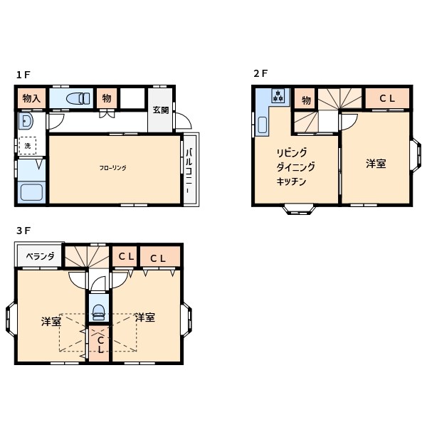本一色3丁目貸戸建 間取り図
