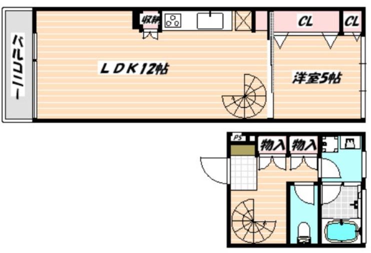 ＬＥＶＡＮＴＥ G号室 間取り