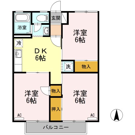 セジュール華仙 間取り