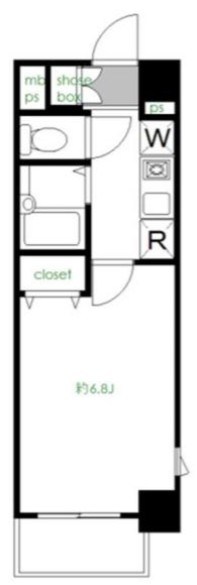 メインステージ日本橋箱崎Ⅱ 間取り
