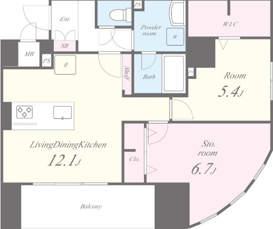 レジデンスホクサイ  間取り図