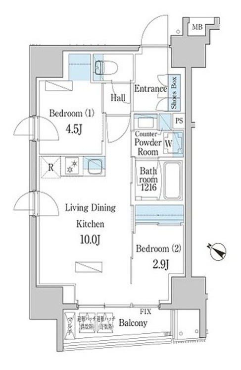 デュオフラッツ日本橋水天宮 間取り図