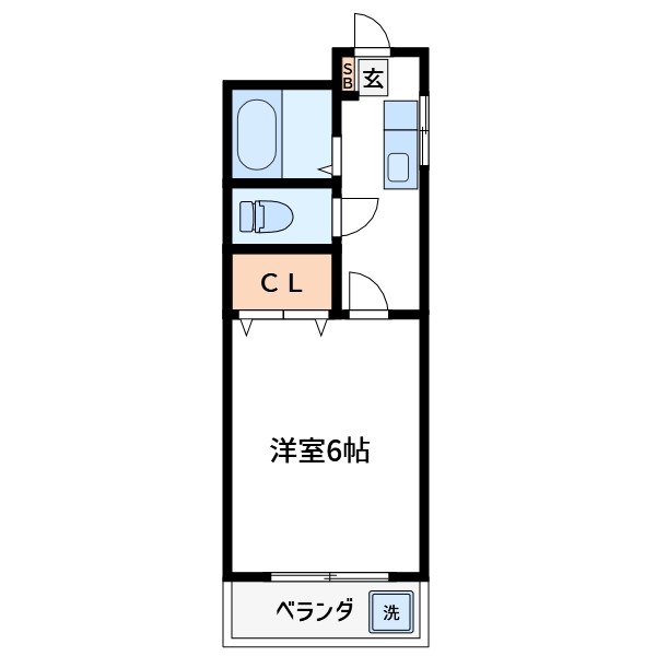 清水マンション 206号室 間取り