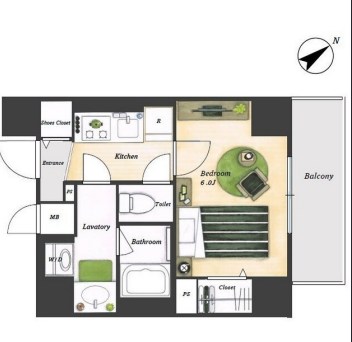 ミレドゥーエ門前仲町  間取り