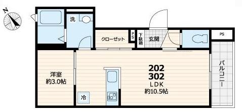 レジデンス西尾久 間取り図